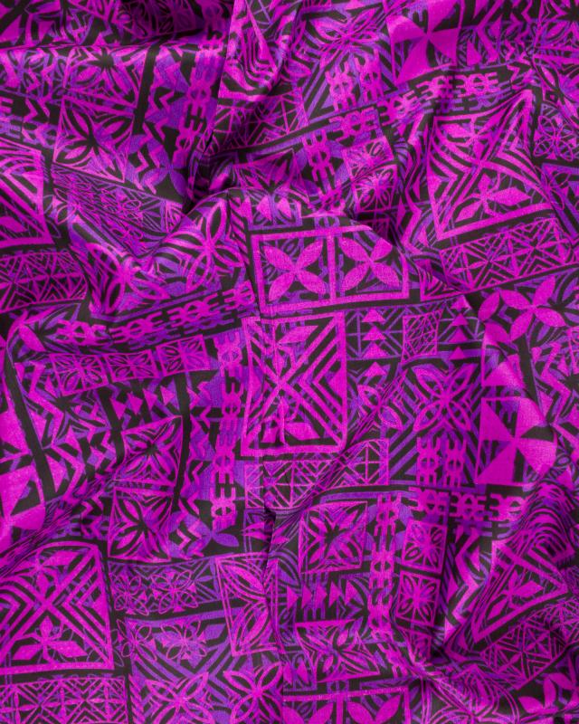 Polynesian fabric TANE Purple - Tissushop